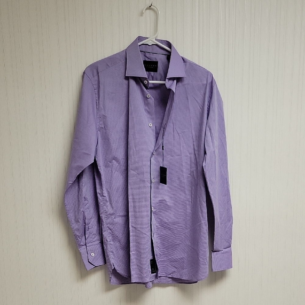 Calder Carmel Purple Plaid Button-Up Limited Edition Shirt. medium New office